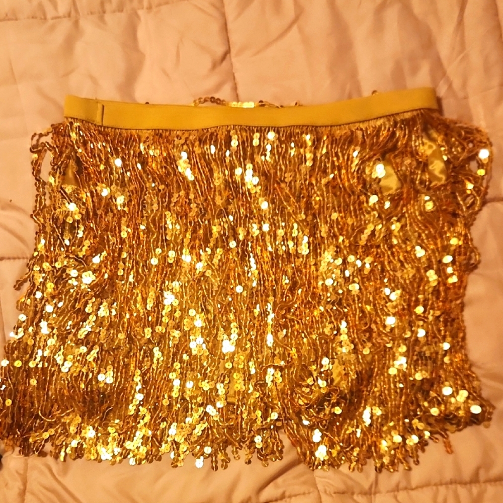 Gold Sequin Skirt